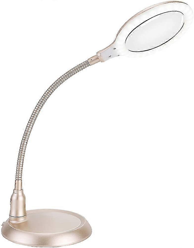 5x Magnifier With Light And Stand - Foldable Design With Dimmable Led