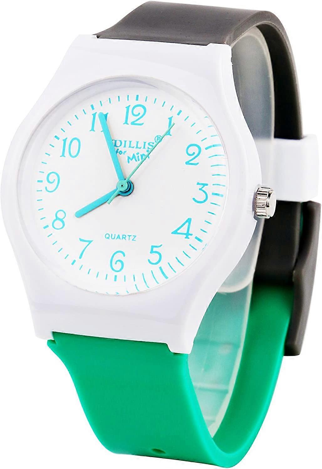 RUIWATCHWORLD ساعات الأولاد والبنات الملونة ، المراهقين وقت الطالب ساعة المعصم لينة سيليكون الفرقة