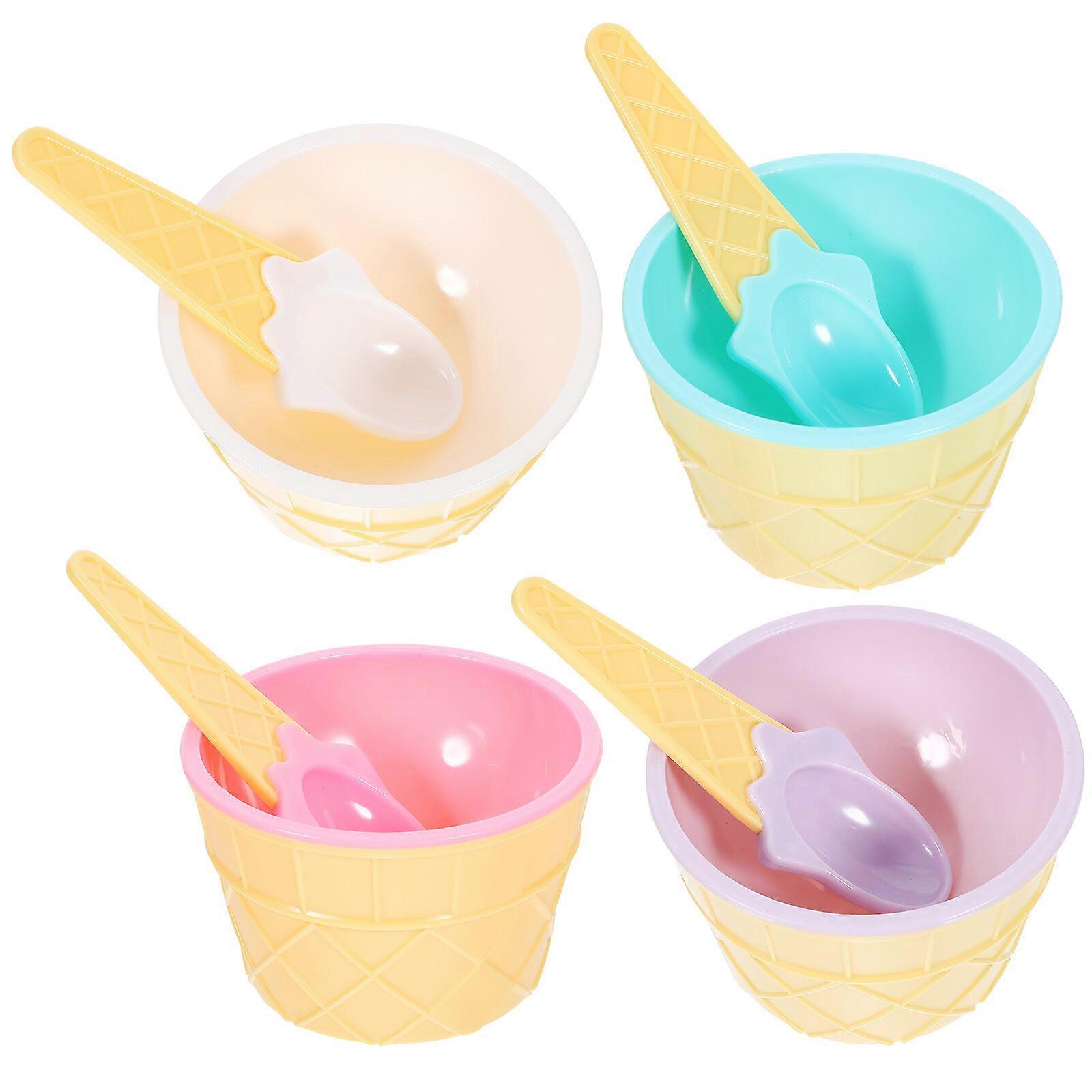 1 Set of Ice Cream Holders Multi-function Bowls Reusable Ice Cream Bowls Kids Small Dessert Bowls