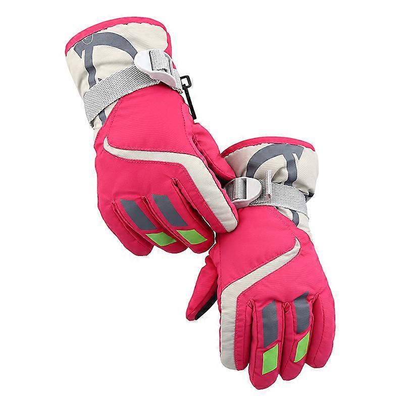 Winter Ski Gloves Kids(rose red)