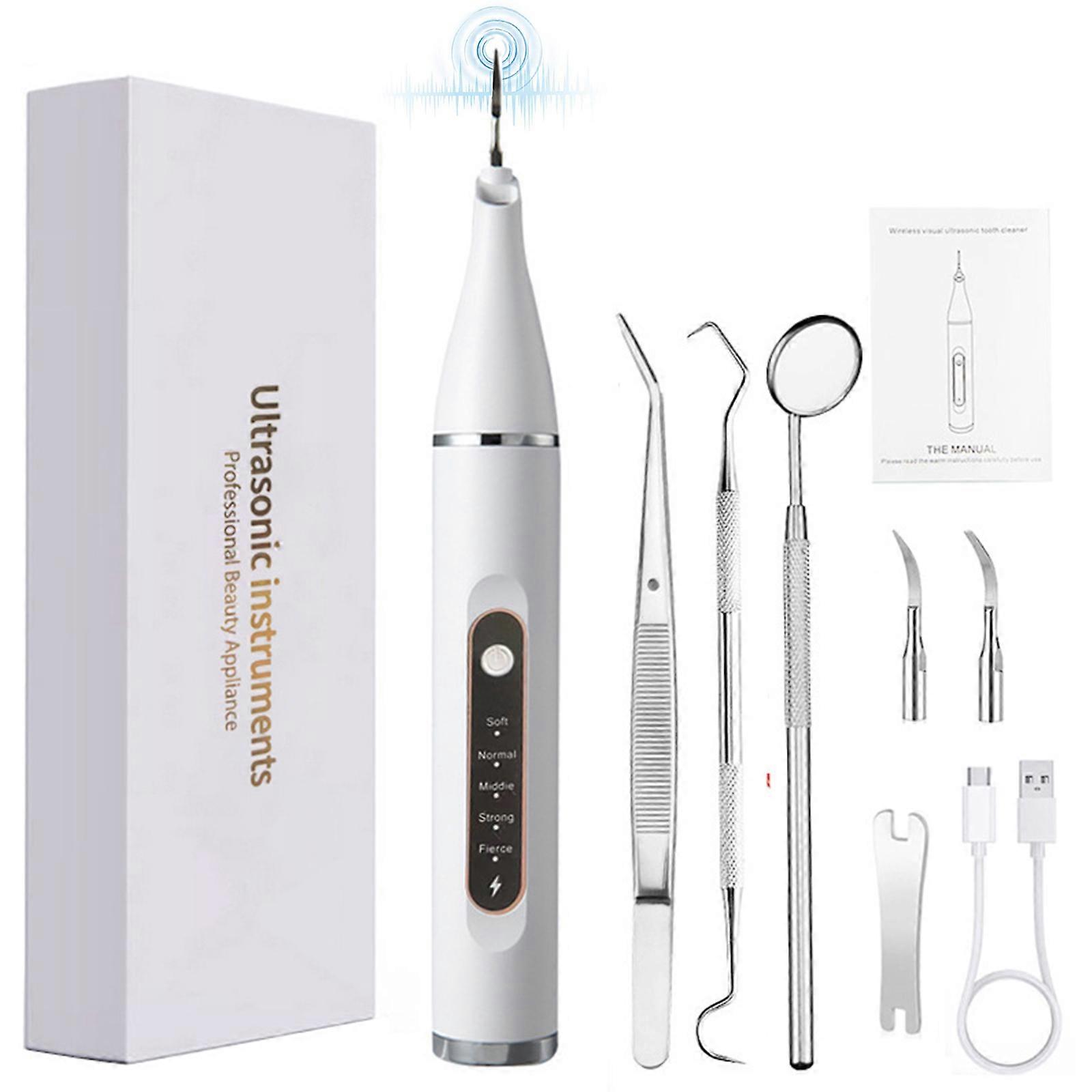 Ultrasonic Electric Dental Scaler with 5 ModesHigh-Frequency Vibration effective Teeth Cleaning Kit for Removing Tooth Stains