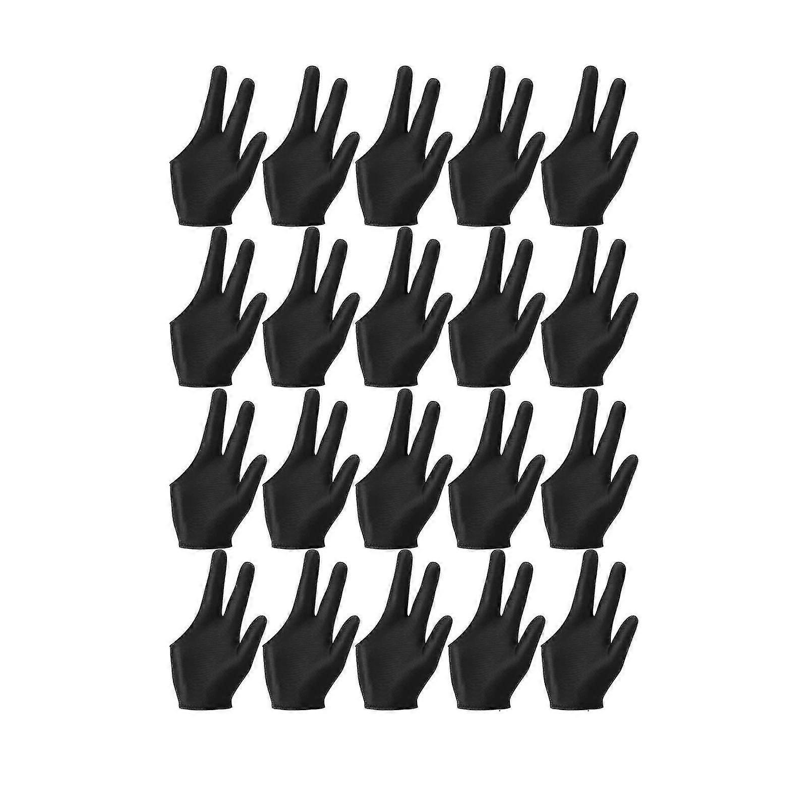 20st Biljardhandskar som andas Snooker Vänster höger handhandskar 3 fingrar Cue handskar för kvinnor män -ayane