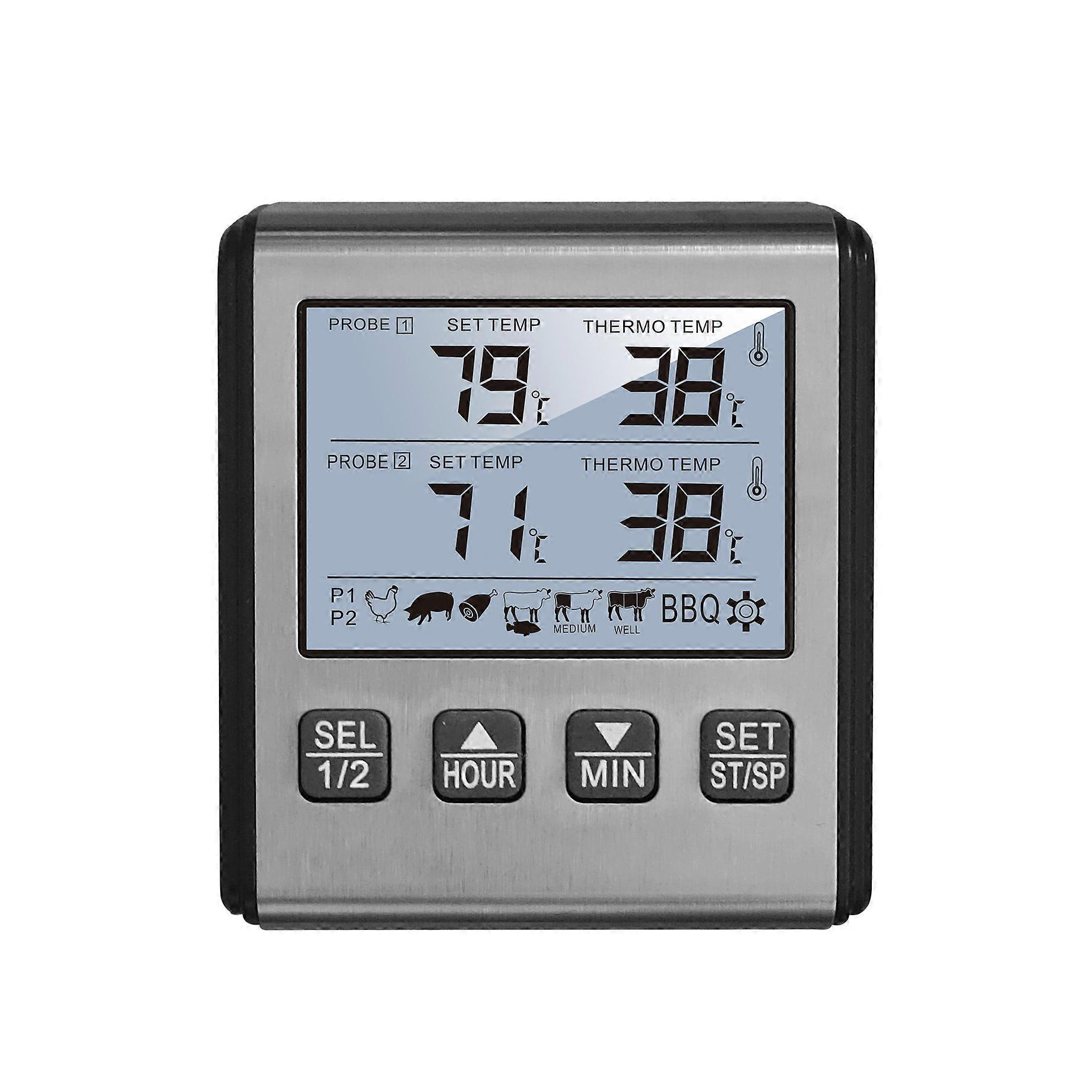 Digital Meat Thermometer Cooking Grill BBQ Thermometer with Dual Food Temperature Probes