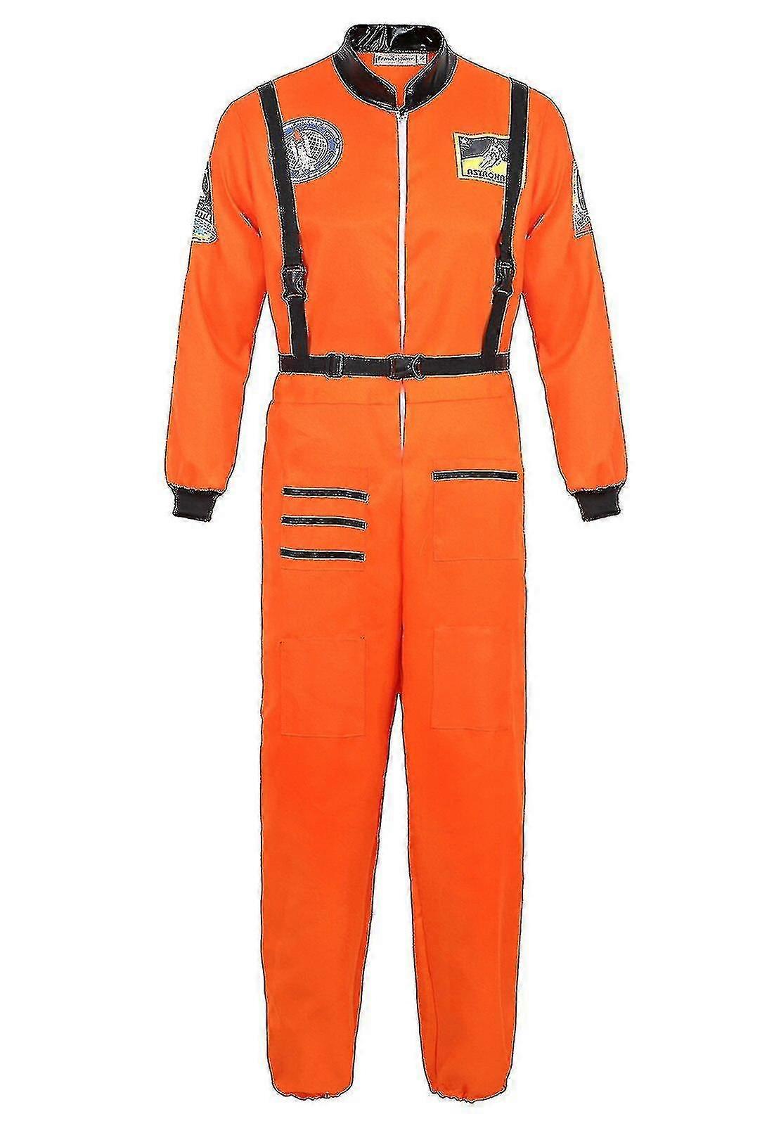 宇宙飛行士コスチューム 宇宙服 大人用 コスプレコスチューム ジッパー付き ハロウィンコスチューム カップル フライトジャンプスーツ プラスサイズ ユニフォーム