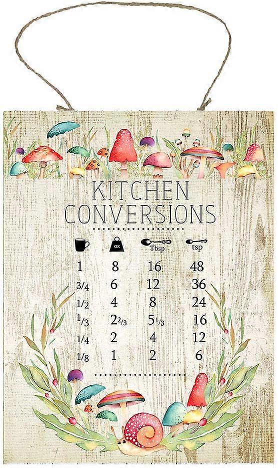 Farmhouse Kitchen Decor Hanging Wood Wall Sign (Conversion Chart)