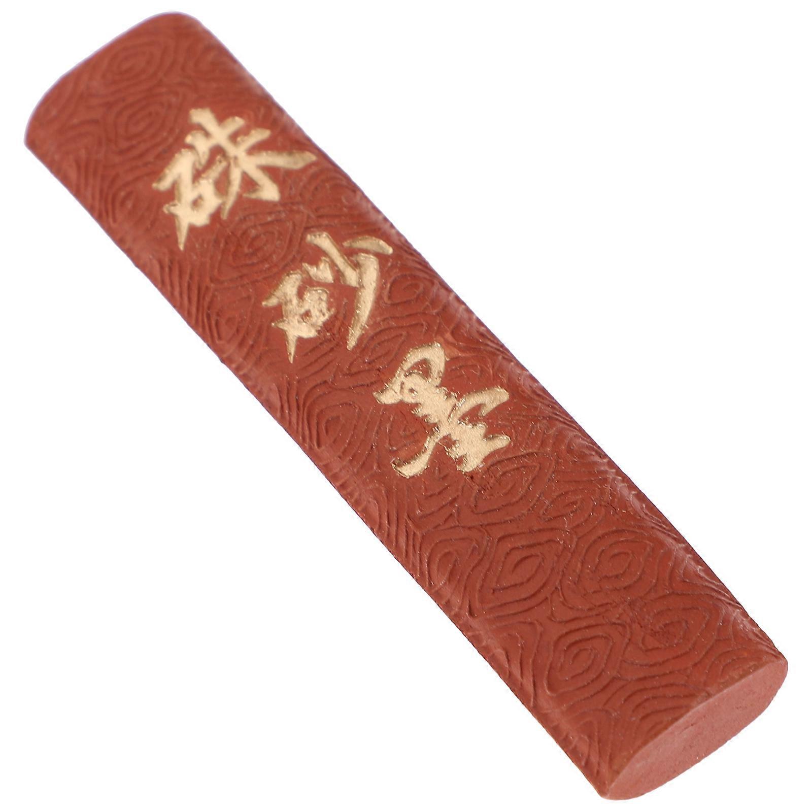 1pc Chinese Calligraphy Ink Block Handmade Ink Block Red Ink Stick With Box