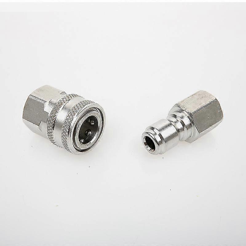 Pressure Washer Adapter Set Female Pipe Connector Fitting Quick Disconnect Kit Durable(1set, Silver)