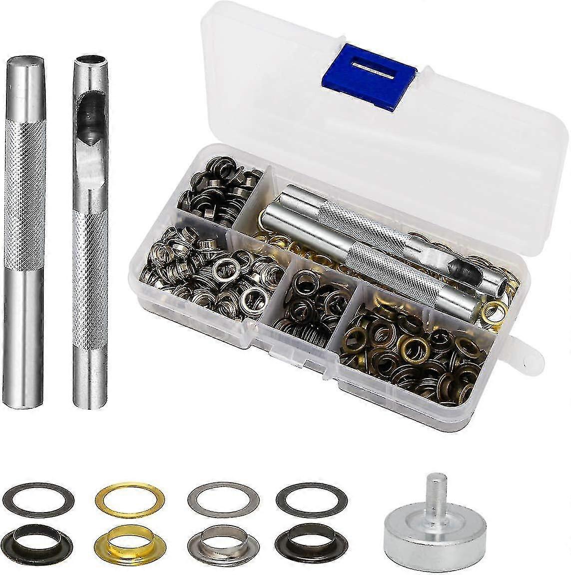 1/4 Inch Grommet Kit 200 Sets,grommets Eyelets 6mm Sewing Eyelets,with Tools