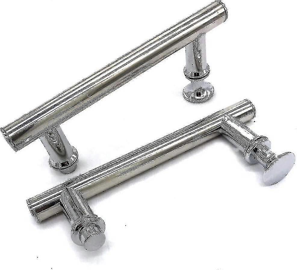 2 Pcs 145mm (14.5cm) Chrome Abs Shower Door Handle - Hole To Hole