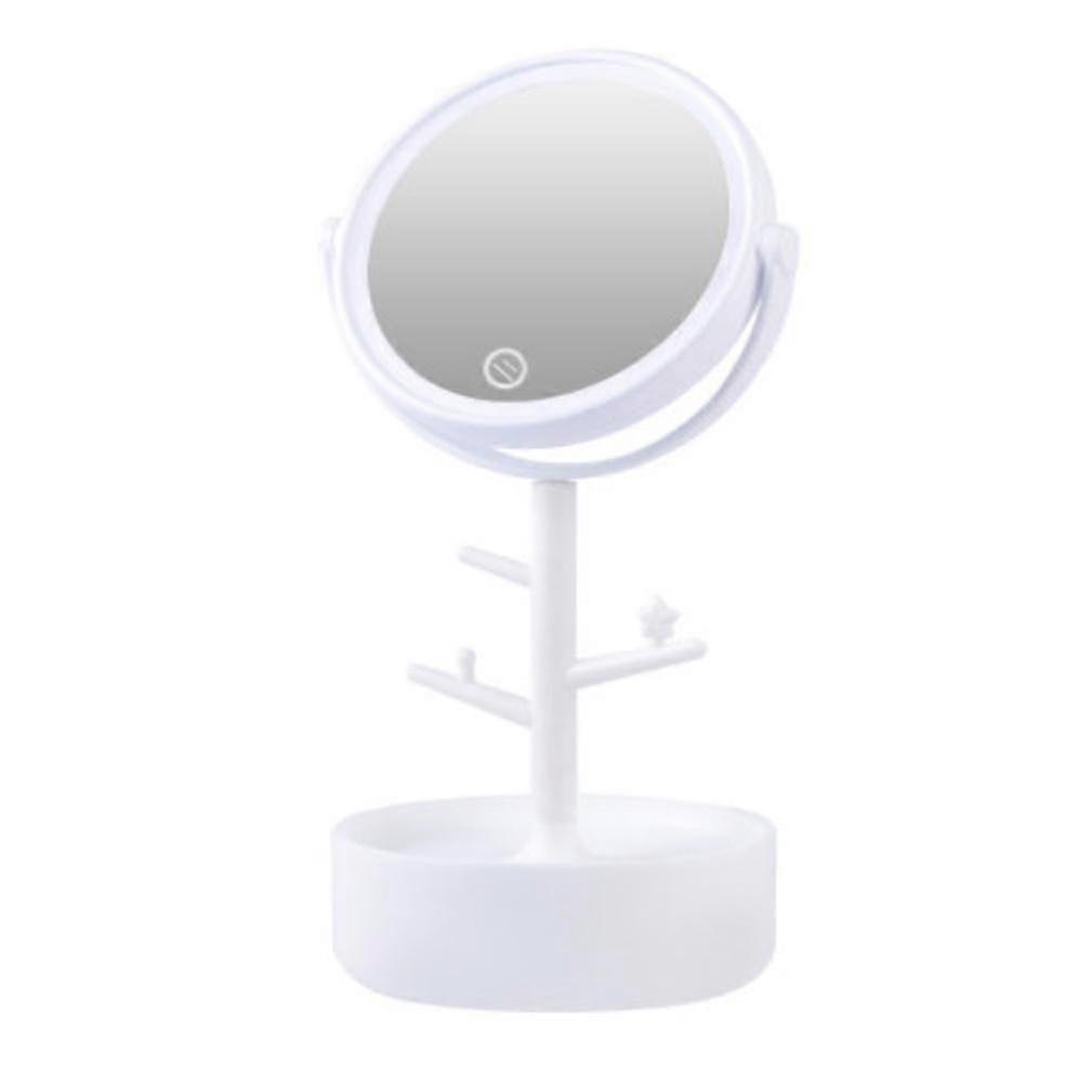 LED Vanity Mirror USB Table Mirror Lamp Desktop Makeup Mirror with LED Light