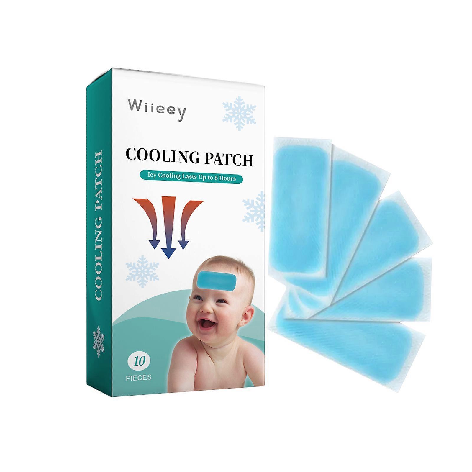 Summer Cooling Ice Patch - Portable Forehead Compress with Aloe Vera & Mint Extract for Heat Relief