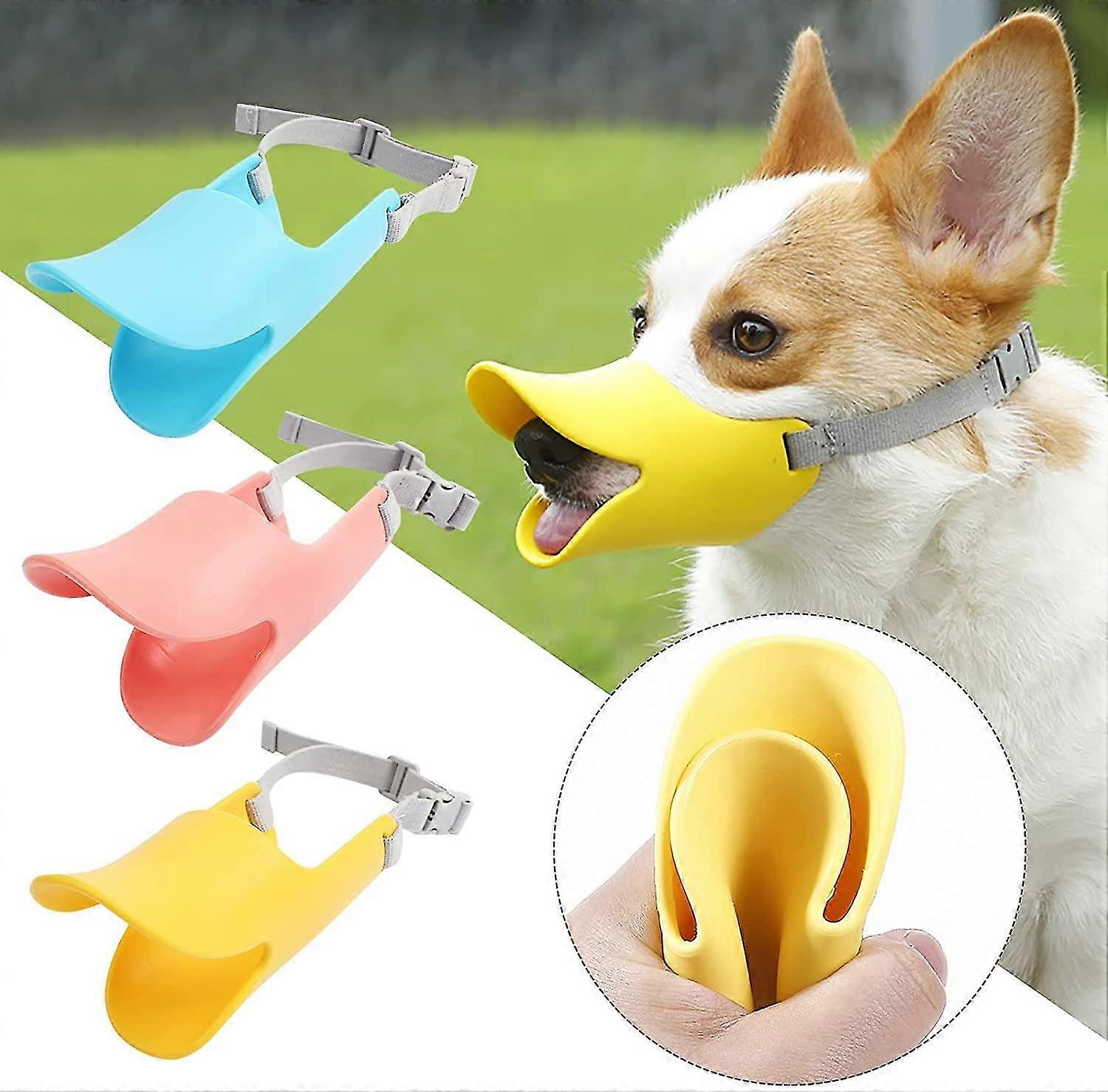 3pcs Dog Muzzle, Adjustable Duck Mouth Shape Anti Bite Pets Muzzle For Small Medium Large Dogs