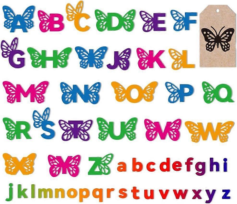 26 Alphabet Dies Cuts Metal Butterfly Letters Cutting Dies Card Making Cutting Dies Stencils Template for Embossing Scrapbooking Craft Greeting Card B