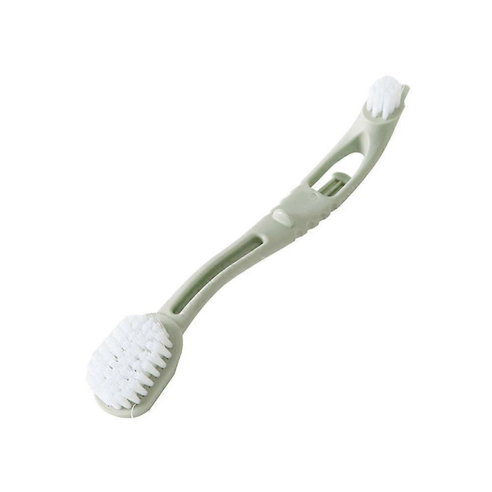 Creative Double Ends Household Brush Multi-Use Shoes Window Wall Tile Cleaning Tool(Green)