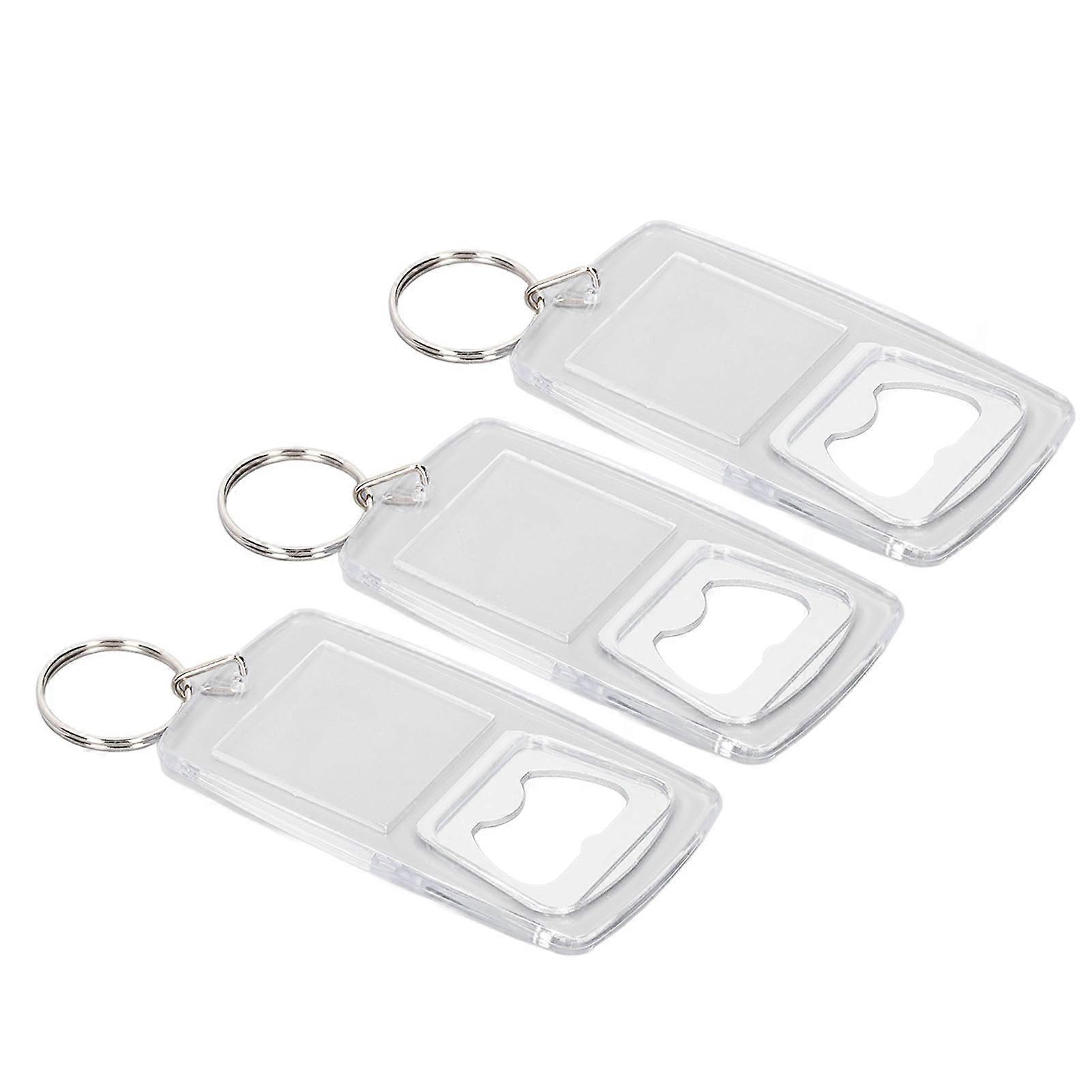 Photo Bottle Opener Keychian Large Size Acrylic Transparent Bottle Opener Keyring for Scenic Area