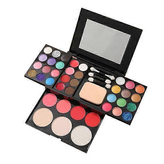 1 Set Useful Makeup Tray Convenient Makeup Tool Exquisite Shiny Pearlescent Glitter Sequins Eyeshadow Palette for Stage