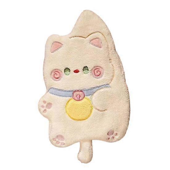 Kitchen Hand Towel Cartoon Cat Shape Highly Water Absorbent Coral Fleece Reusable