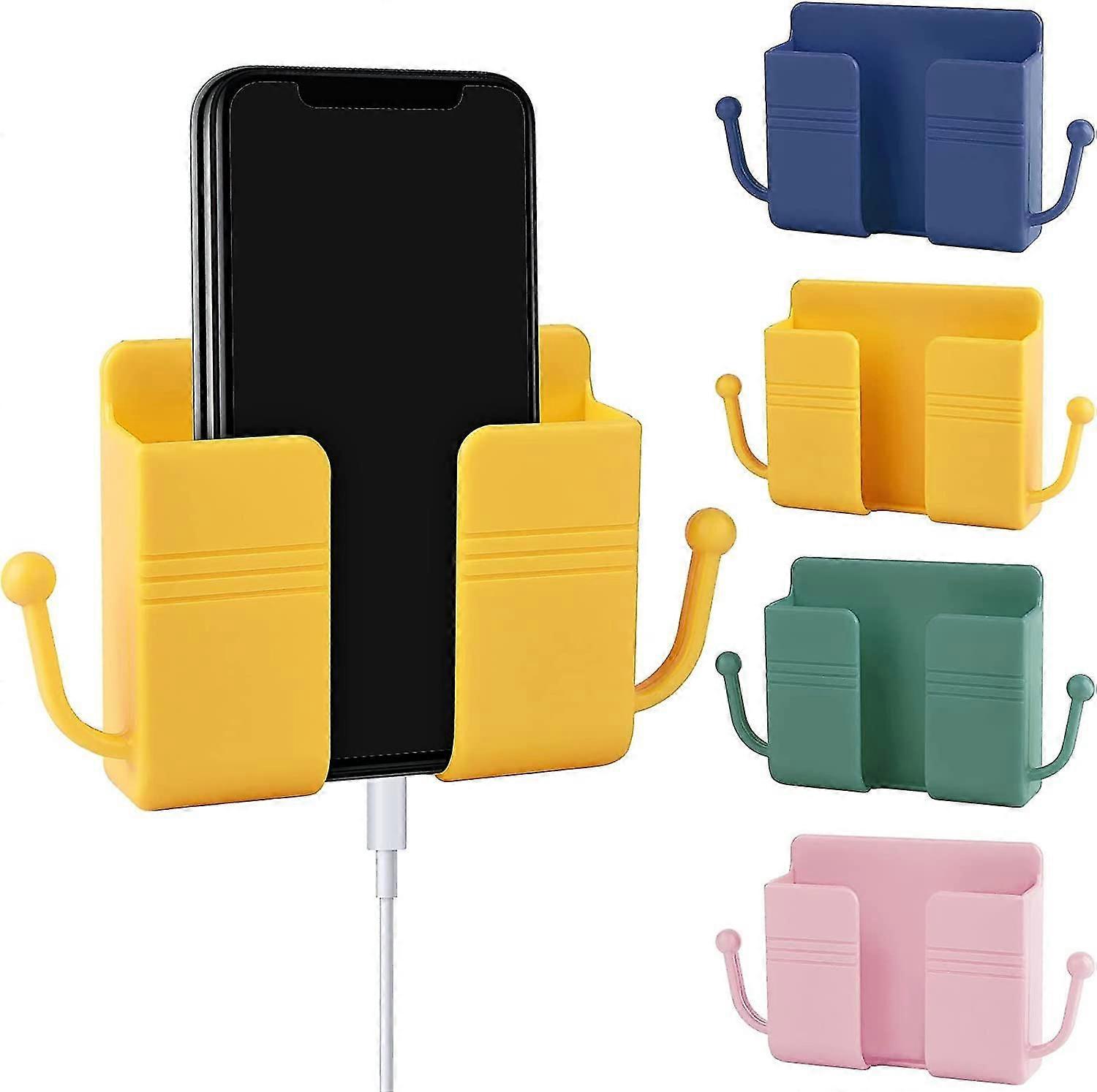 4pcs Wall Phone Holder Self-adhesive, Wall Mount Phone Holder