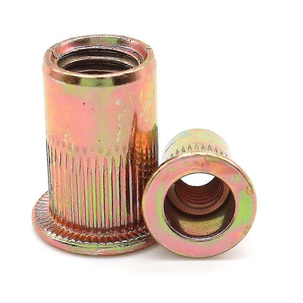 Zinc Plated Carbon Steel Metric Thread Insert Rivet Nuts Set (m3100pcs)gold