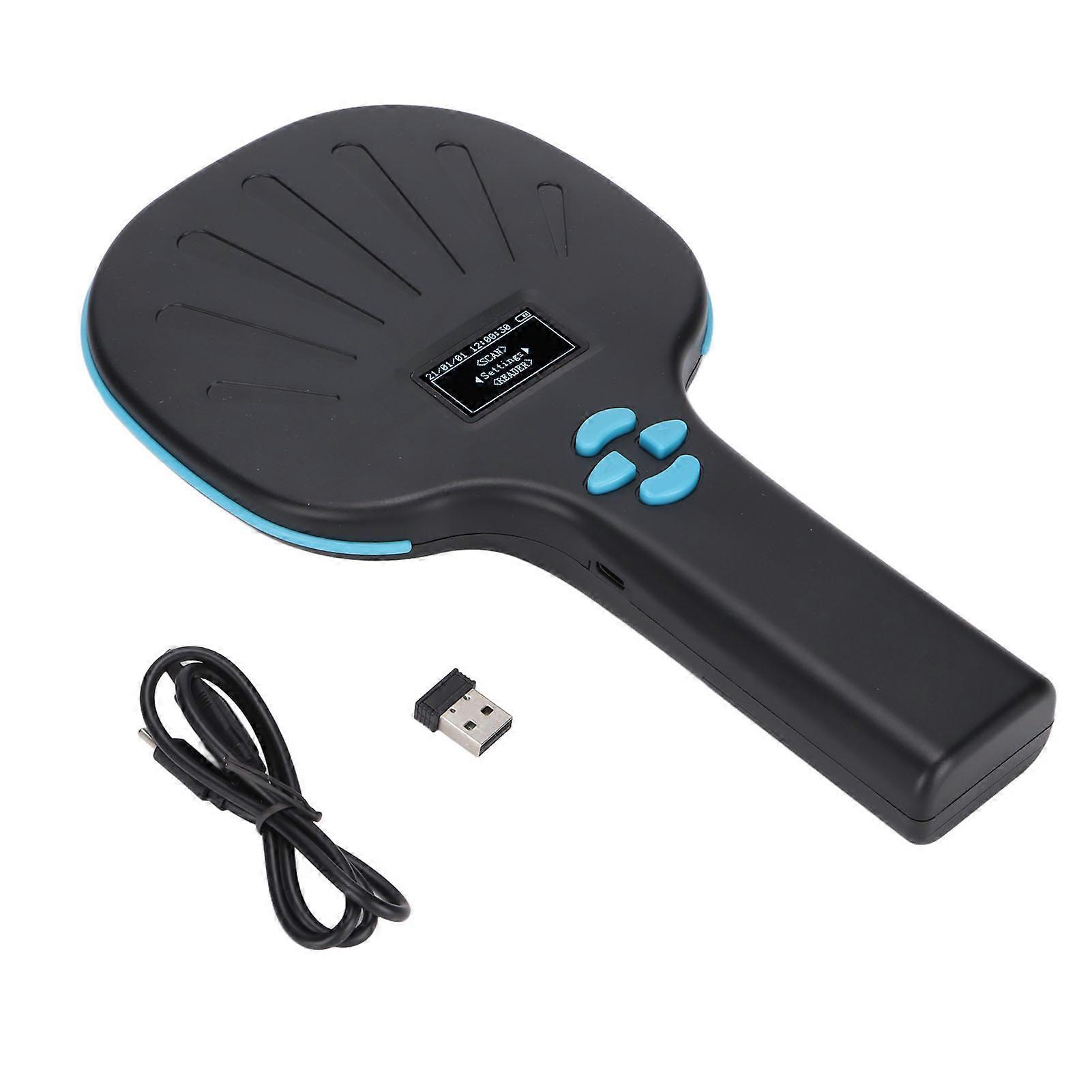 Barcode Scanner Wireless Handheld Animal Chip QR Code Scanner with Receiver Data Cable for Material Management