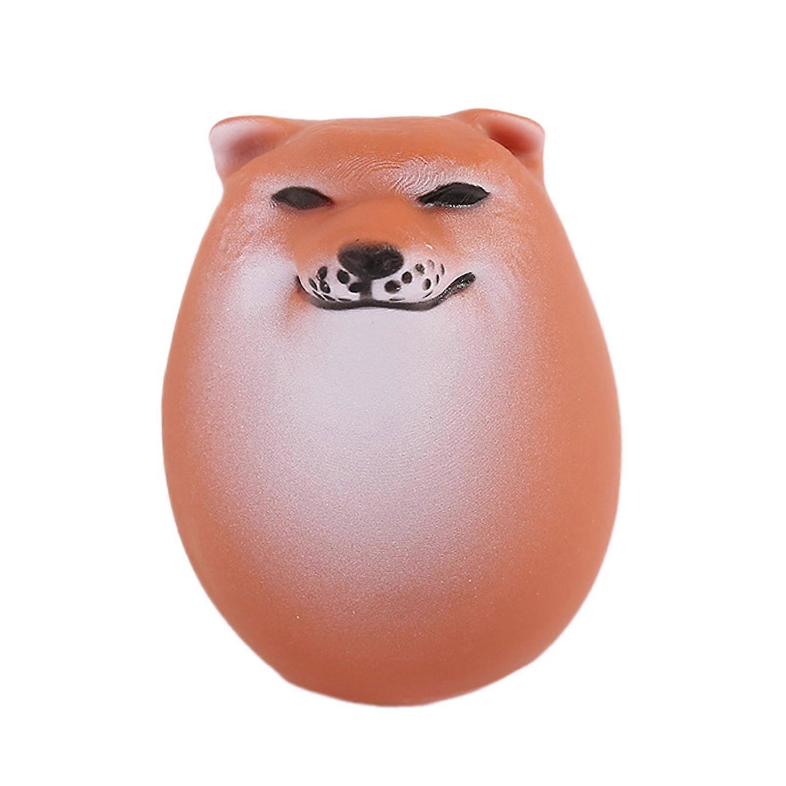 Squeezable Toy TPR Shiba Stretchy Animal Toy Soft Decompression Toy Stress Relief Fidgets Autisms Favor Hand Squeeze Toy