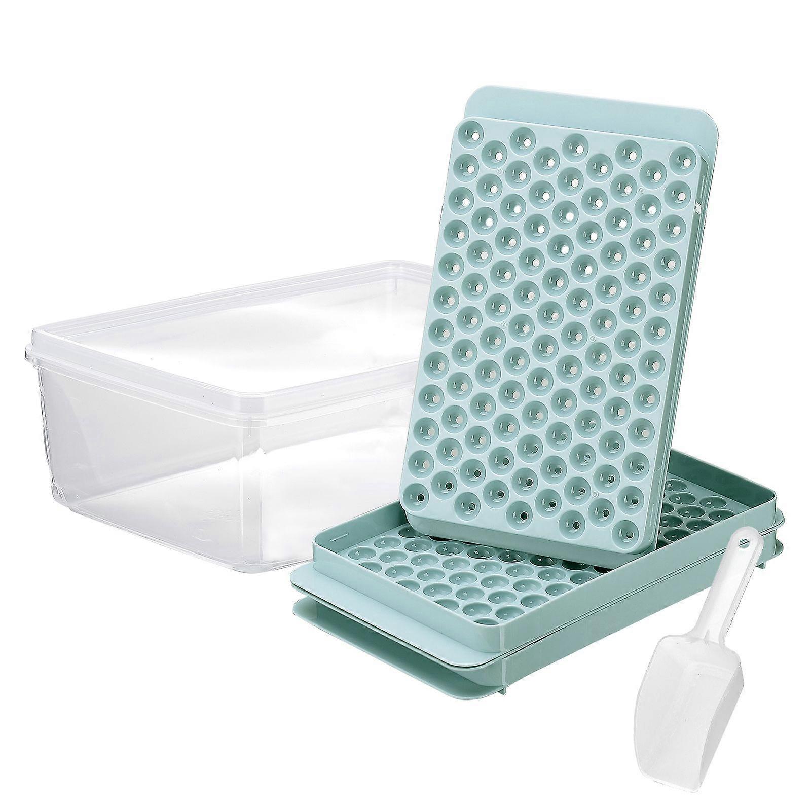 Round Ice Cube Molds, Ice Ball Making Molds, Easy Release, Ice Ball Tray for Chilling Coffee Drinks (2x Ice Compartment, 1x Box, 1x Spatula)