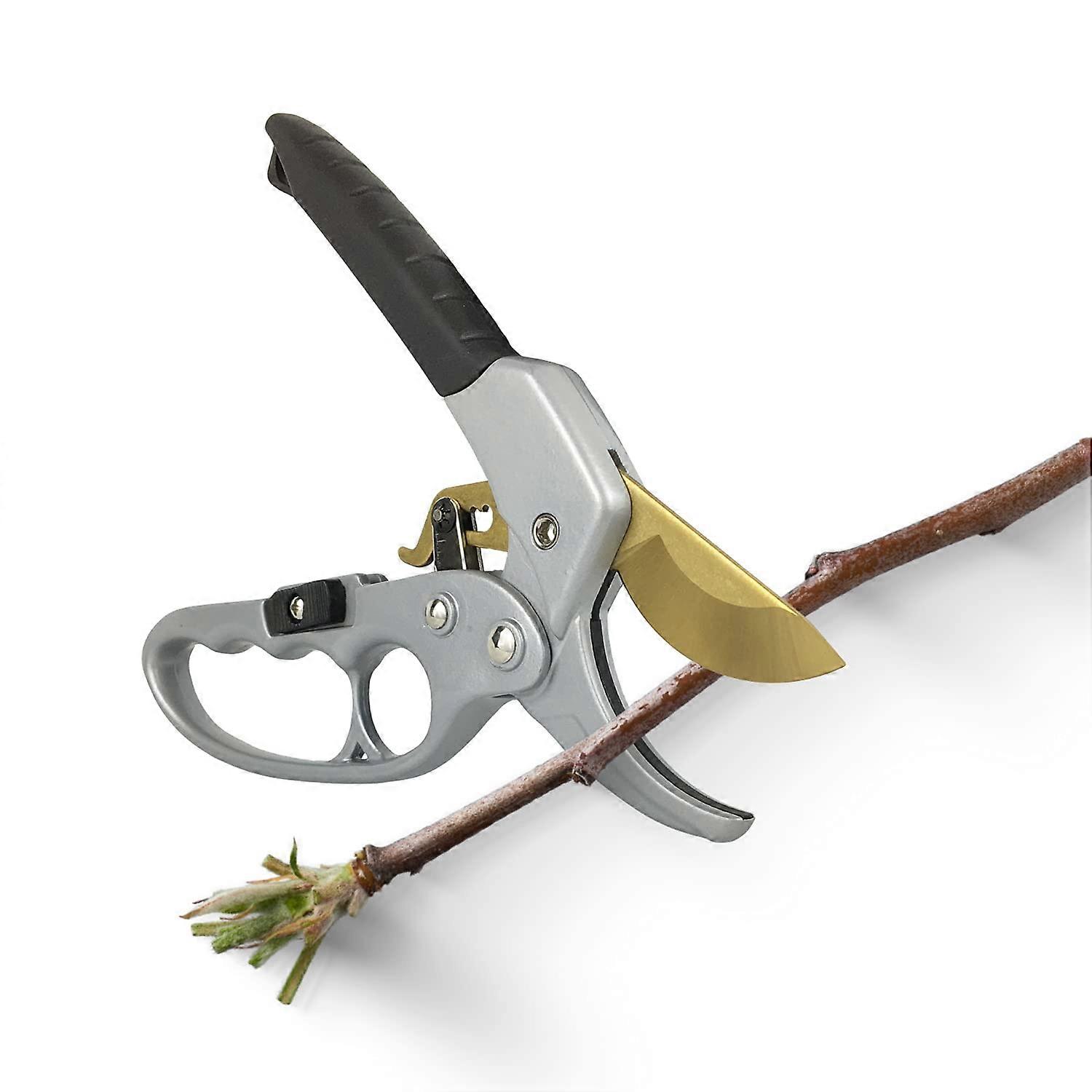 Ratcheting Pruning Shears 1-Pack - Ergonomic Garden Tool with Non-Slip Grip and Heavy-Duty Branch Cutter