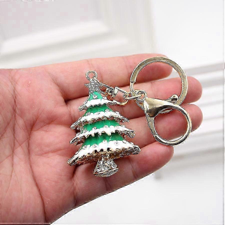 Alloy Hanging Pendant For Keysdiamond-studded Christmas Tree Alloy Keychain Christmas Gift New Year Gift Girl Mobile Phone Bag Pendant