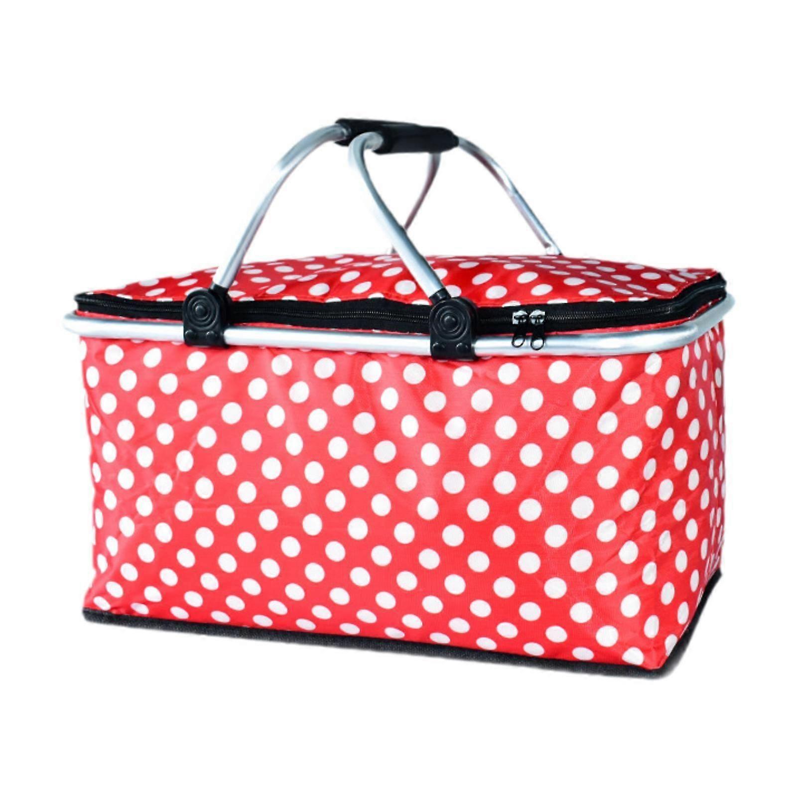 Cooler Bag with Leakproof Liner with Sturdy Handles for Catering Picnic Work Red