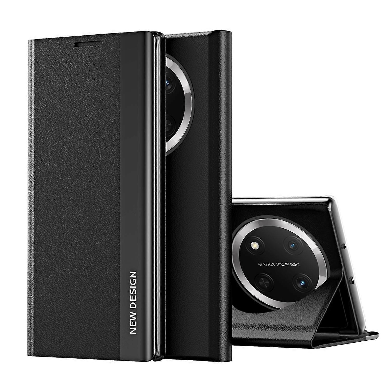 For Honor Magic 7 Lite / X9c Electroplated Faux Leather Case Black