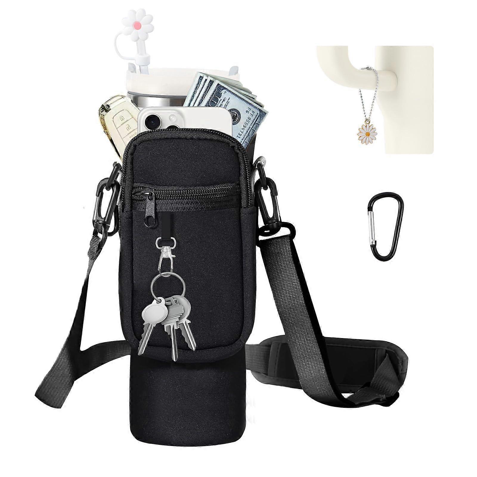 Water Bottle Carrier Bag for 40 oz and 30 oz Tumblers, Durable Insulated Tote, Adjustable Strap, Stylish Design