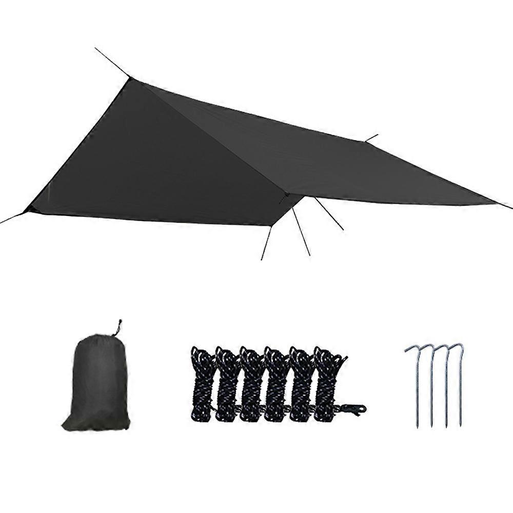 AS C-TC0010 Outdoor Camping Tent Tarp 210T Polyester Waterproof Awning Tarp Sun Shelter Rainfly - Bl