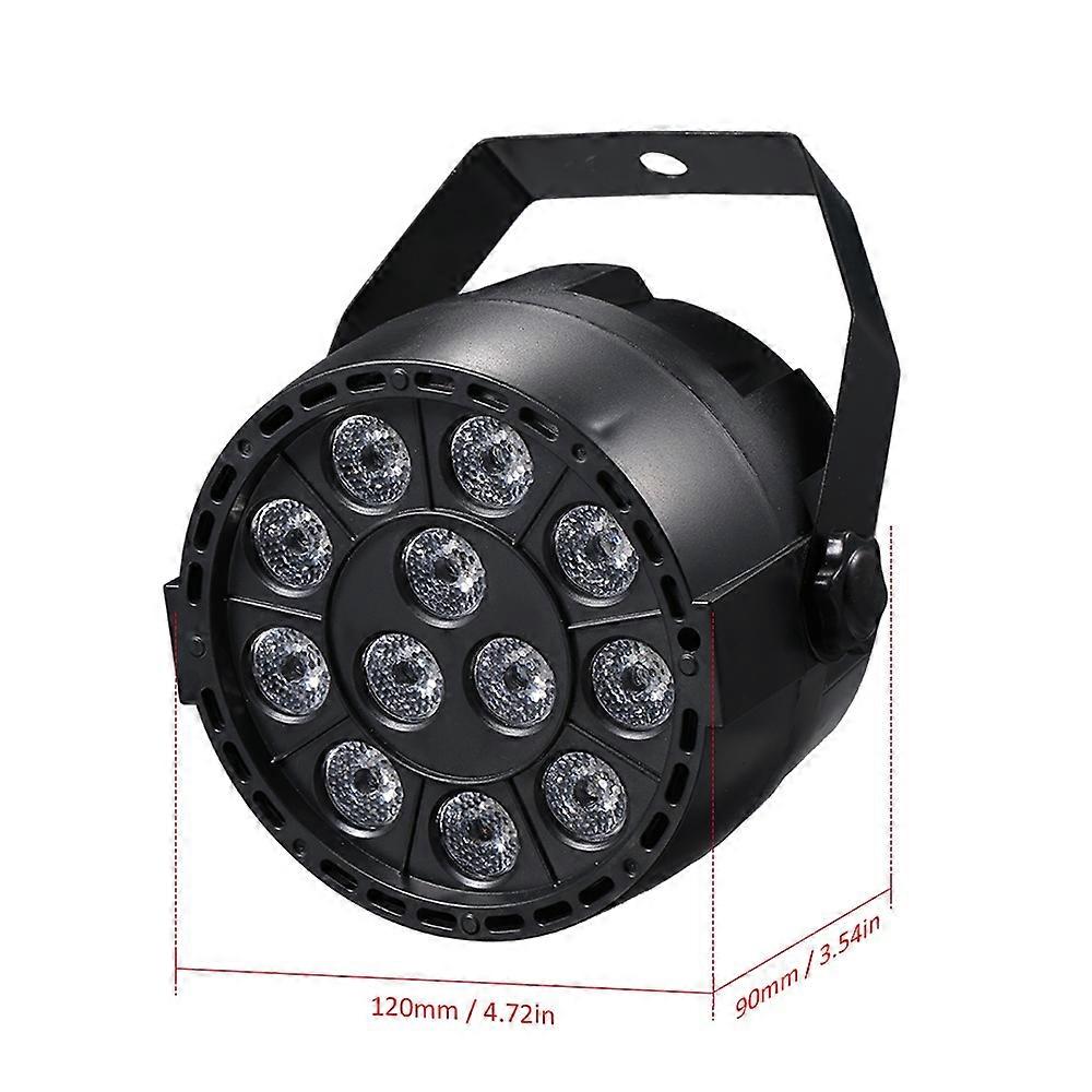 AC90-240V 12 LEDs Par Lights 8 Channel RGBW Color Mixing Stage Lighting with DMX Strobe & Sound Acti