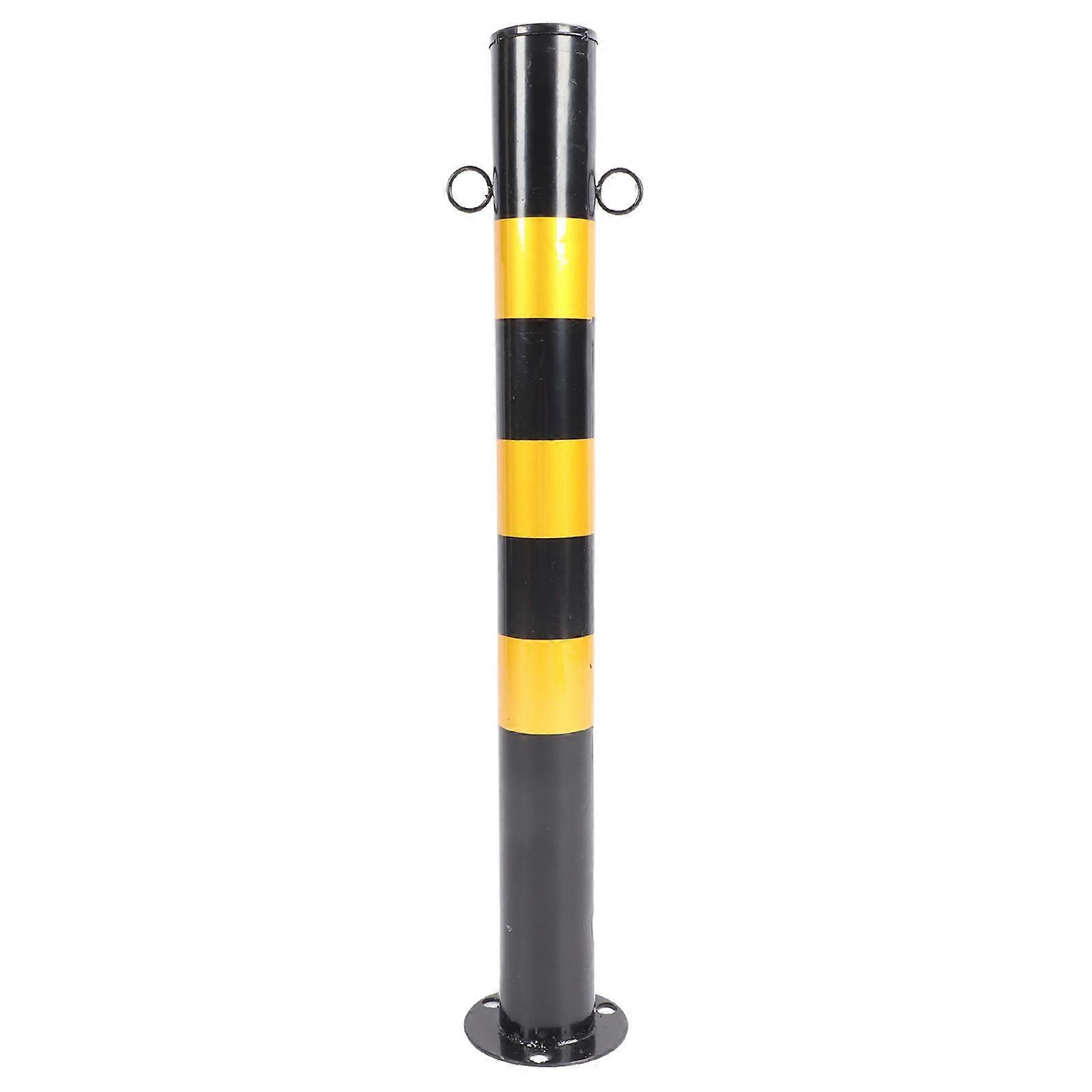 75cm Road Post with Hook Security Traffic Delineator Post Crowd Control Stand Street Warning Pile Black Yellow