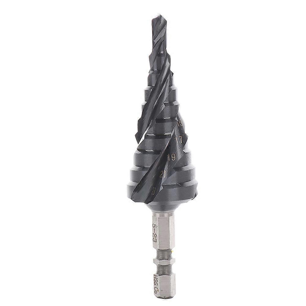 10 Size HSS Step Drill Bits with Hex Shank for Metal 5 - 23mm