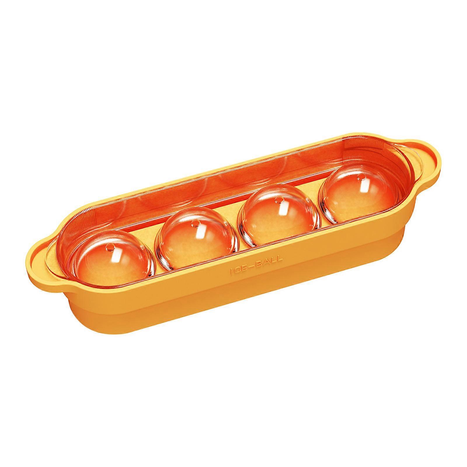 4 Grids Ice Ball Molder Ice Tray Home Refrigerator Homemade Ice Cubes Spherical Ice Cubes Ice Molder Ice Cubes Molds Reusable Multifunctional Boissons