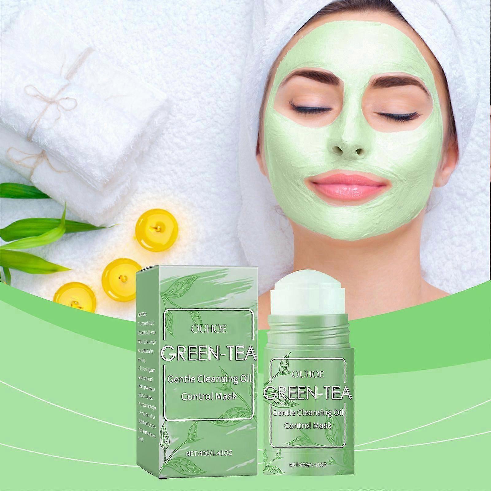 Green Tea Clay Stick for Face, Green Tea Mask Stick, Green Tea Cleansing Face Mask, Green Tea Purifying Clay Stick Mask