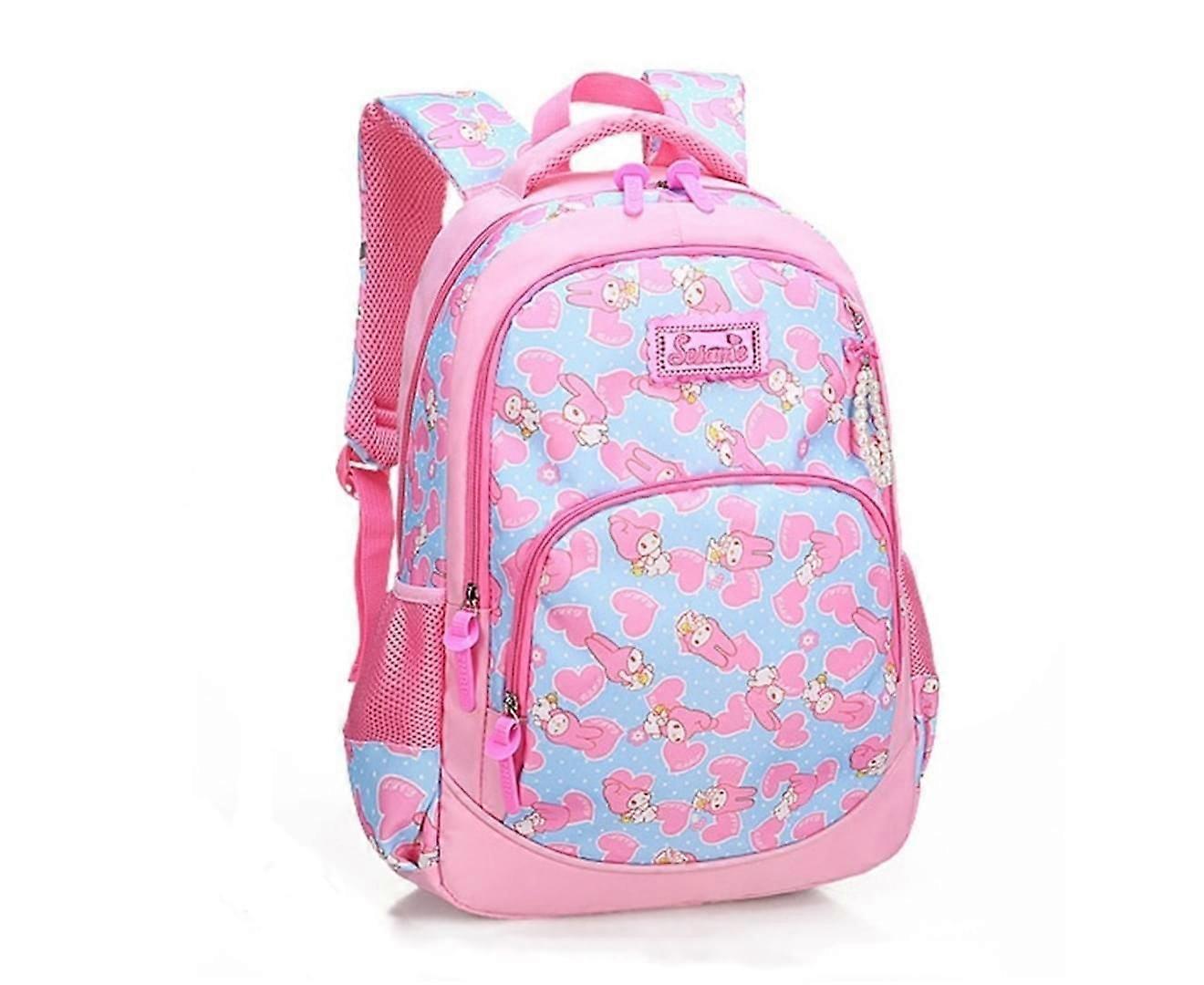 حقائب ظهر لطيفة للبنات مقاومة للماء مع حقائب مدرسية بسحاب سلسلة اللؤلؤ للبنات حقائب كتب أطفال - أزرق