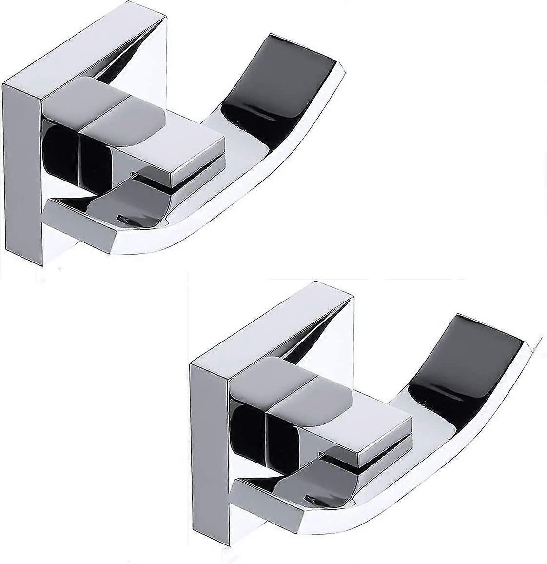 Bathroom Towel Hooks Robe Hook Double Robe Hooks, Polished Chrome Finish, 2 Pack