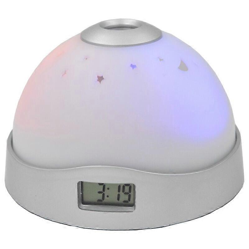 Starry Sky Projection, Multi-Function Night Light with Time Date Display, Ocean World Theme Ceiling Projector Clock