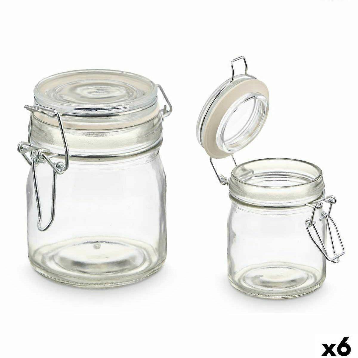 Glass Jar Vivalto Transparent 150 ml (6 Units)