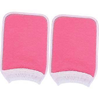 Pieces Bath Exfoliating Scrubber Towel Exfoliating Scrub Mitt Bathroom Wash Wrist Spa Exfoliating Mitts Rub Pink Plant Fibers