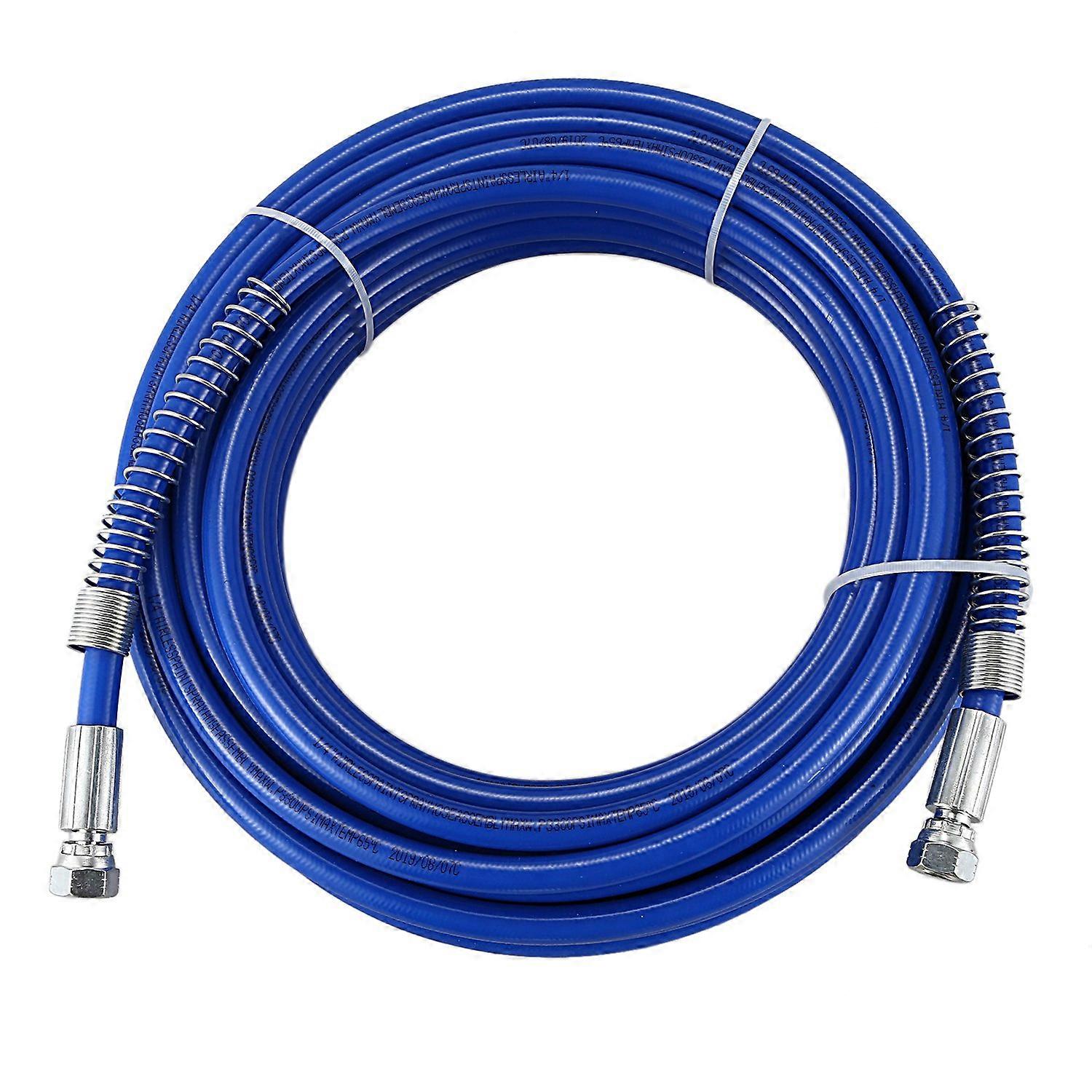 15m Hose Airless Paint Hose 1/4 inch Airless Sprayer 3600 PSI High Pressure Fiber Pipe for Sprayer T