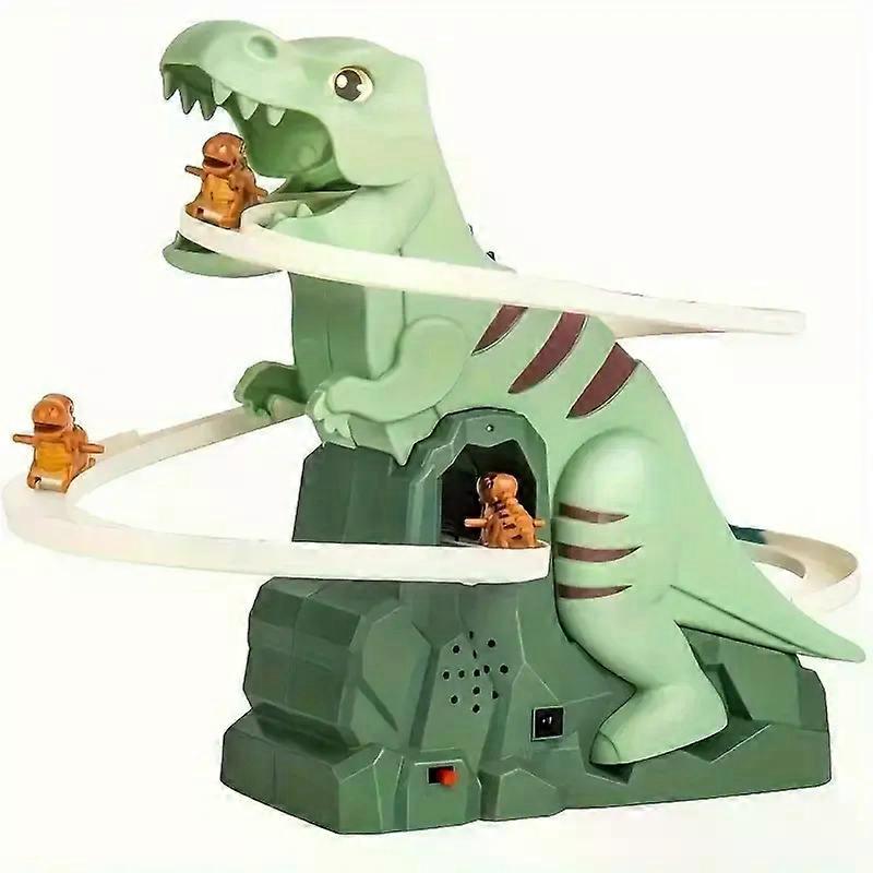 Dinosaur Climbing Slide Toy, Paired With 3 Dinosaur Cars, Dinosaur Themed Game Experience For Little Explorer