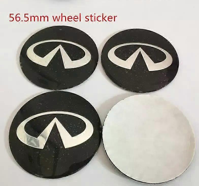 4pcs 56mm 60mm 65mm 68mm Infi-niti Car Emblem Wheel Center Hub Caps Badge Covers Sticker compatible for Q30 Q50 G35 G37 Fx35 Fx37 Qx70