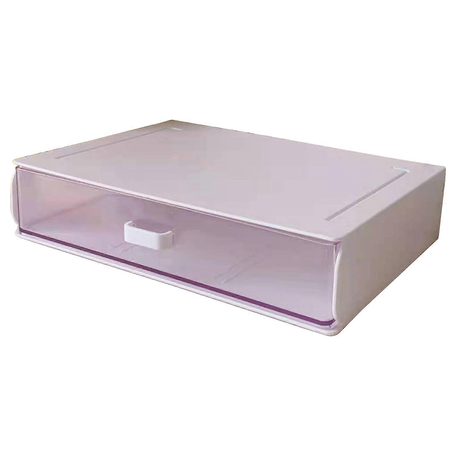 Stackable Organizer for Case with Clear Drawer Waterproof Large Capacity for Cosmetic Makeup Tools Barthroom Bedroom Use White