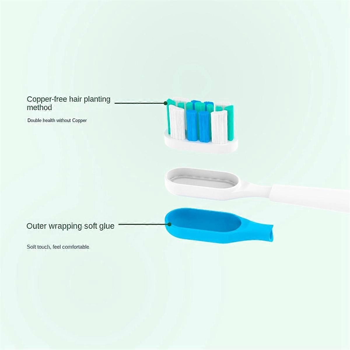 10PCS Suitable for Electric Toothbrush Head-Blue
