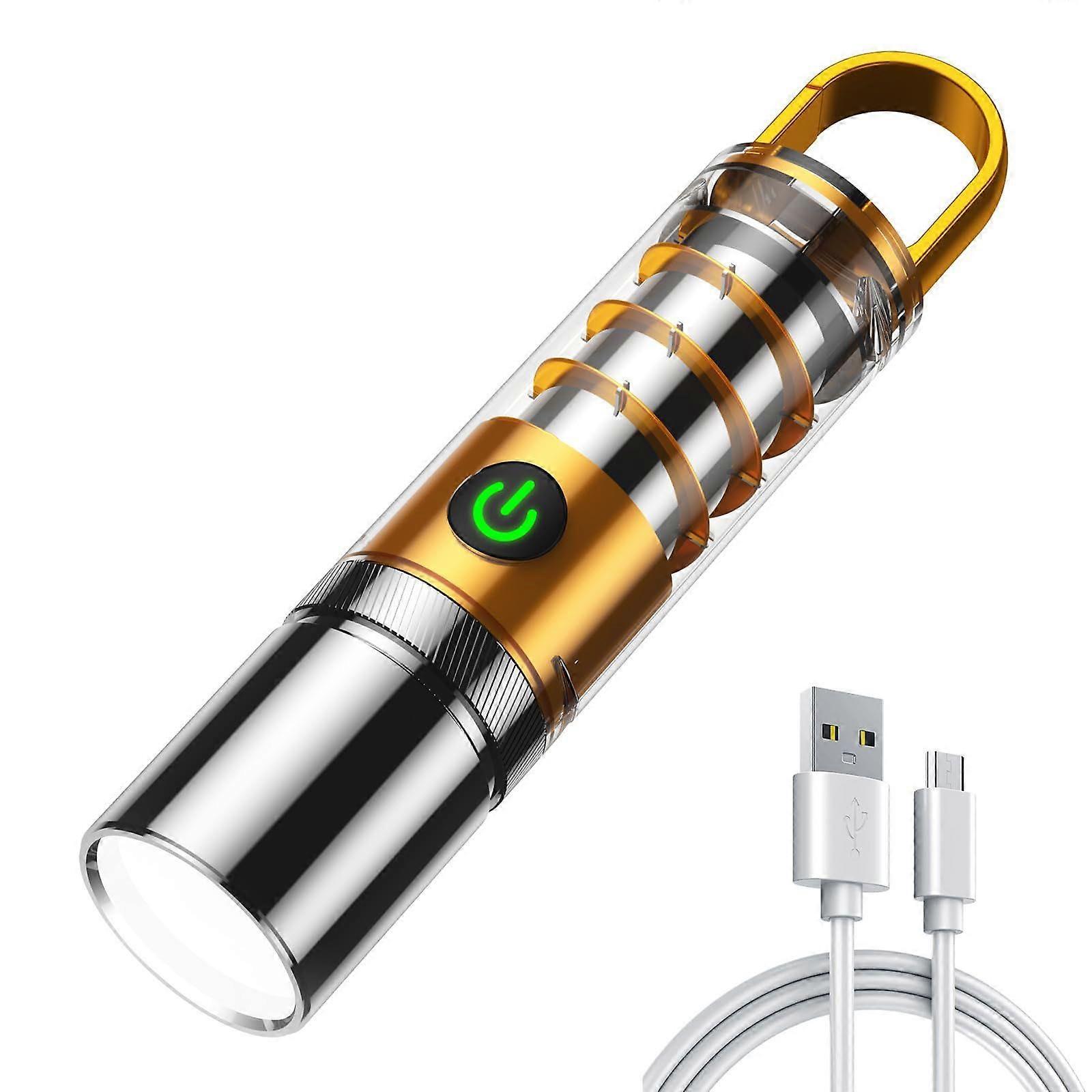 LED Flashlights Rechargeable, Battery Powered USB-C, Bright High Power Flashlight, 6 Modes, Powerful Tactical Flashlight Flasher for Dog Walking, Camp