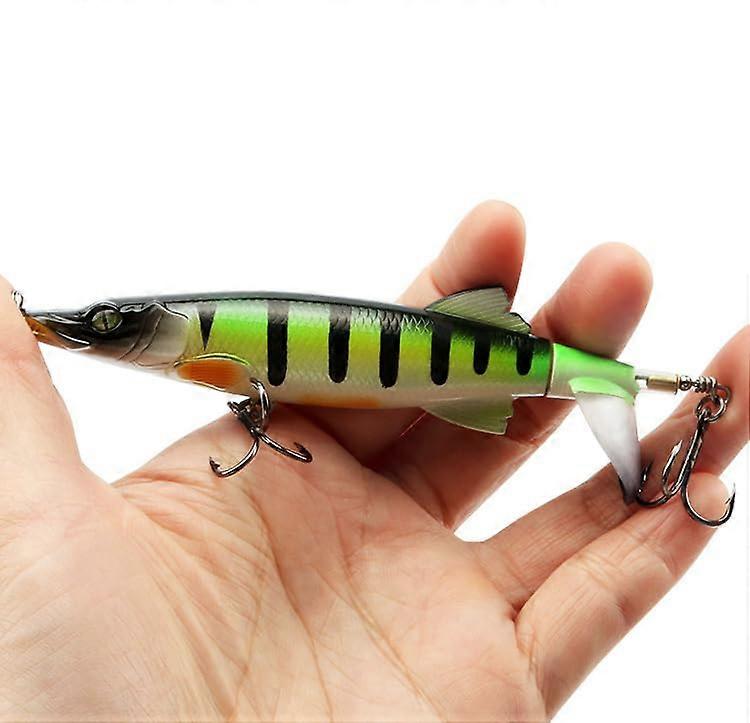 Pack of 3 Fishing Lures Propeller bait Plopper Topwater Floating Rotating Tail for 13cm/16g Bass