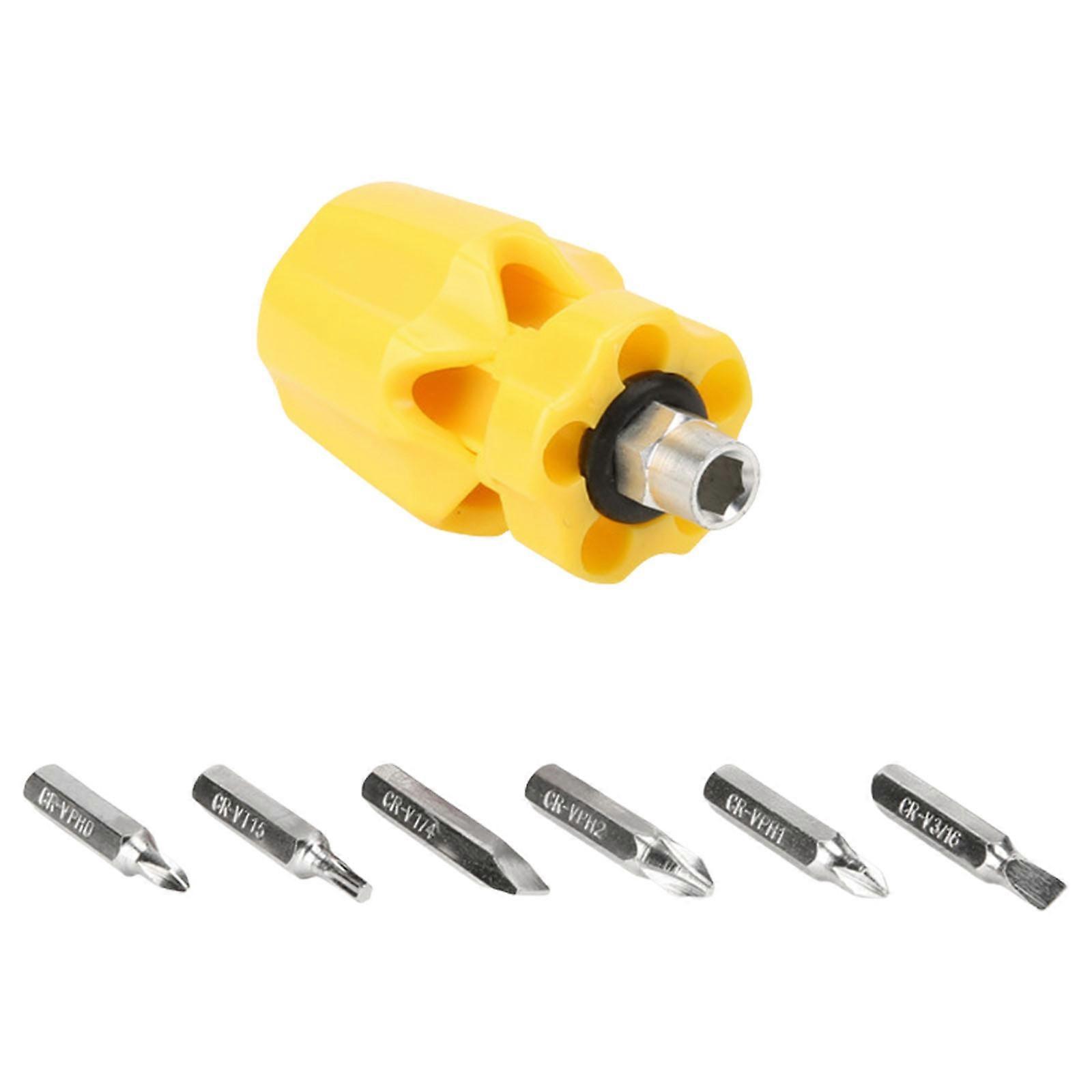 Professional Rust Resistant Reliable 6pcs Screwdriver Kit With Ergonomic Handle Suitable For Reduced Fatigue During Use  Yellow